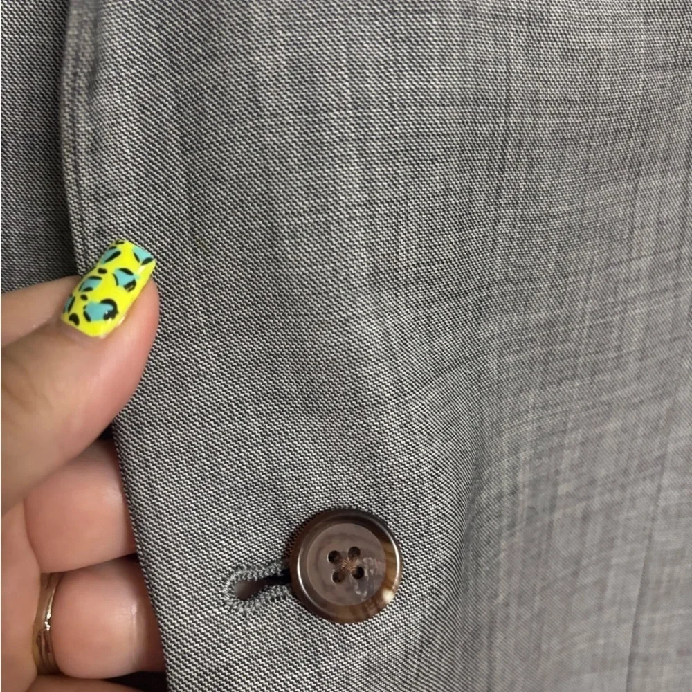 Lauren Ralph Lauren Mens Gray 2-Button Lined Lightweight Wool Blazer Size 40L